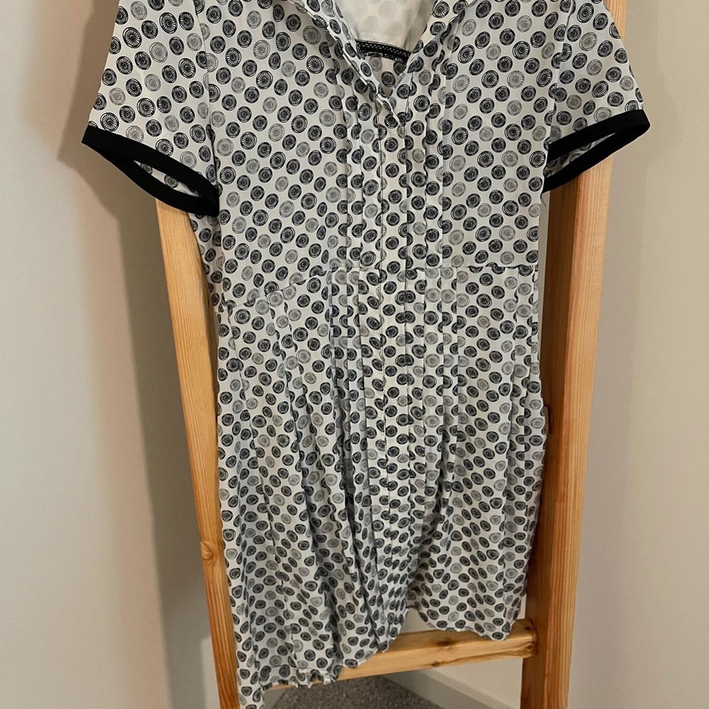 White black polka dot dress vintage